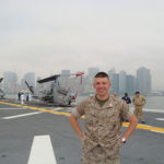 Erik Schmidt Departing Fleet Week New York 2009 aboard the USS Iwo Jima