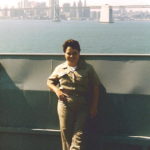 Nan Russell, USNA ’86 on the SAMUEL GOMPERS